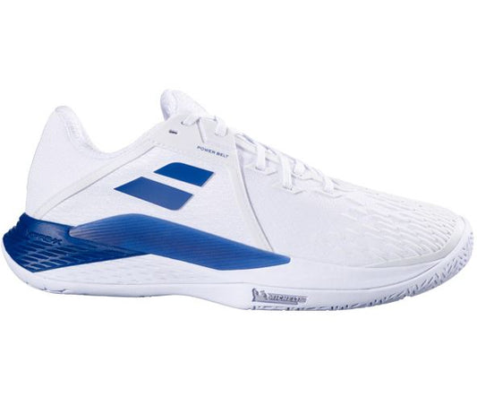 Babolat Men's Propulse Fury 3 AC White/Dark Blue Tennis Shoe