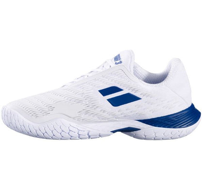 Babolat Men's Propulse Fury 3 AC White/Dark Blue Tennis Shoe